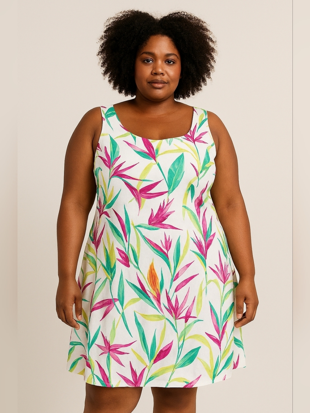 Roz & Ali White Dress with Colorful Accents